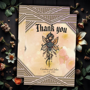 Die Melodie der Natur, der Tanz der Blume Fee. Dankeskarte