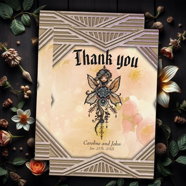 Die Melodie der Natur, der Tanz der Blume Fee. Dankeskarte (Von Creator hochgeladen)