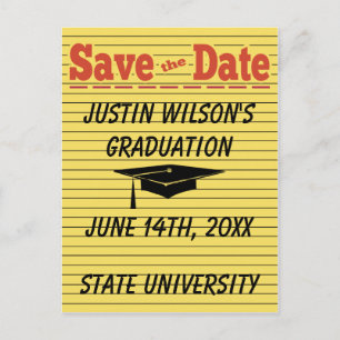 Die Memo Graduation Cap Save the Date-Karte got Postkarte