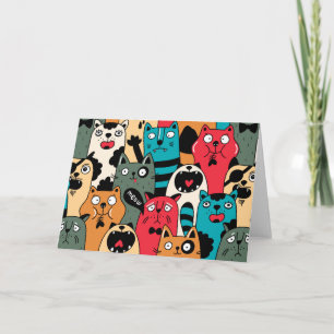 Die Menge an Katzen Karte