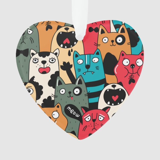 Die Menge an Katzen Ornament (Vorderseite)