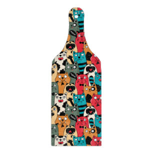 Die Menge an Katzen Schneidebrett