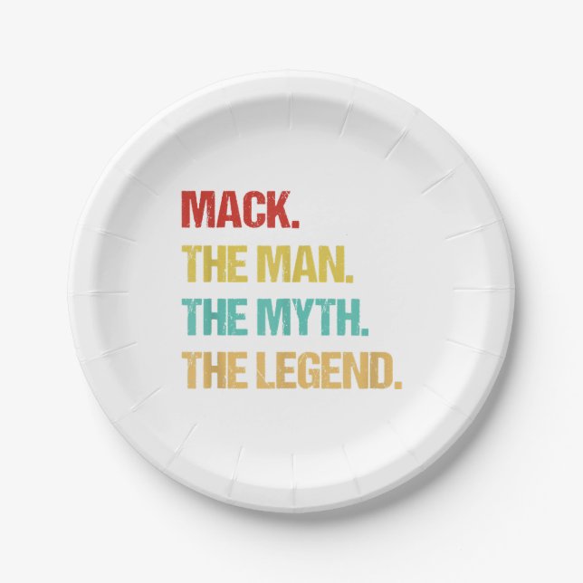 Die Menner mack den Mann, den Mythos, die Legende Pappteller (Vorderseite)