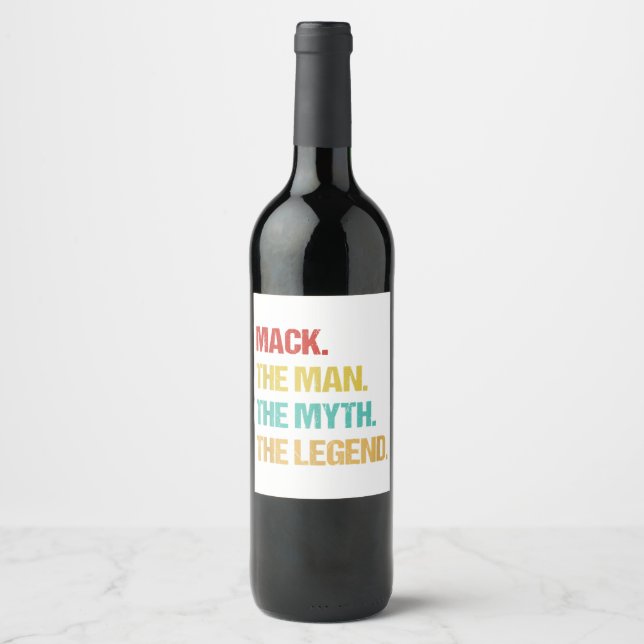 Die Menner mack den Mann, den Mythos, die Legende Weinetikett (Vorderseite)