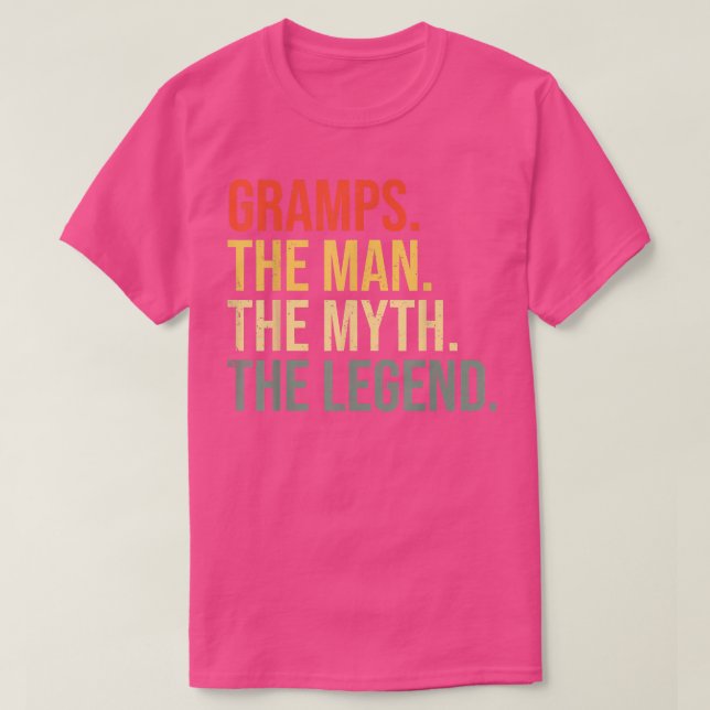 Die Mens packen den Mann, den Mythos, die Legende T-Shirt (Design vorne)