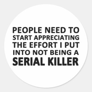 Die Menschen müssen anfangen zu schätzen Runder Aufkleber