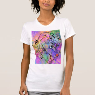 Die Menschen sehen sich T - Shirt Art Malerei gege