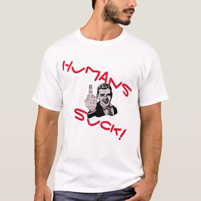 Die Menschen Sind zum Kotzen! T-Shirt (Vorderseite)