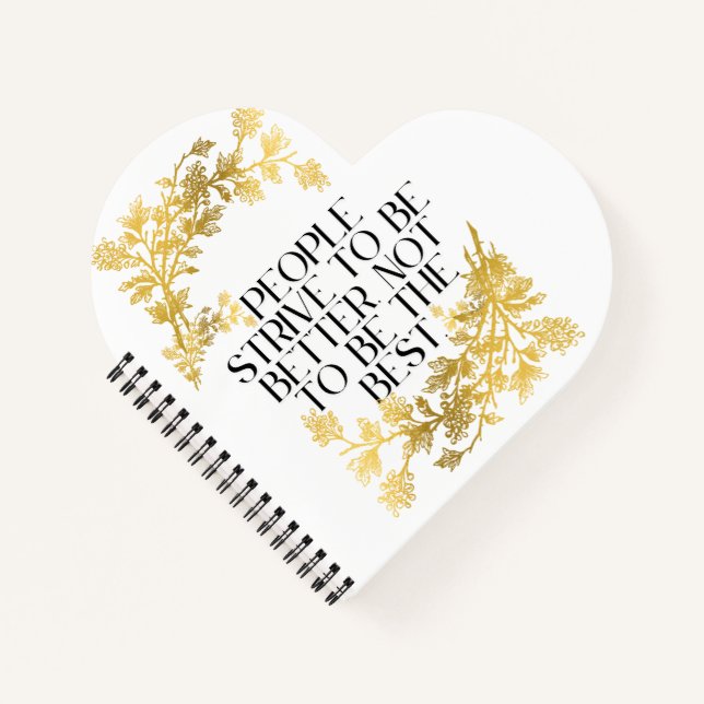 Die Menschen streben danach, besser zu sein, nicht Notizbuch (Vorderseite)