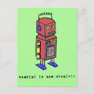 Die Menschheit ist jetzt obsolet Postkarte