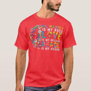 Die Menschheit ist meine Rasse Friedenszeichen Tie T-Shirt