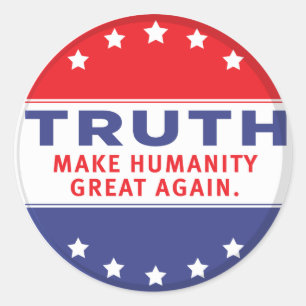 DIE MENSCHHEIT WIEDER GROSS MACHEN RUNDER AUFKLEBER