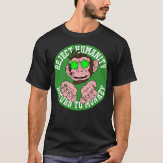 Die Menschheit zum Affen zurückweisen. Funny Natur T-Shirt