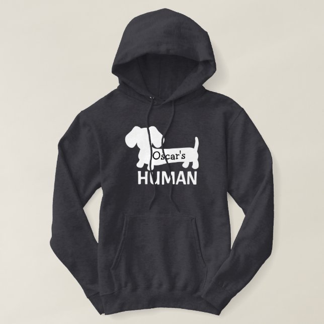 Die menschliche Personalisierte Hoodie der Dackel (Design vorne)