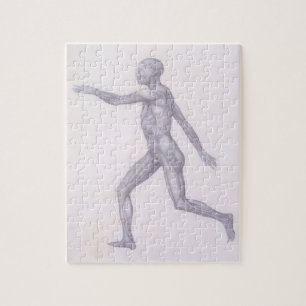 Die menschliche Zahl, seitliche Ansicht, von der Puzzle