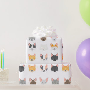 Die Meow Cat's Cat Lover zum Geburtstagswrapping P Geschenkpapier