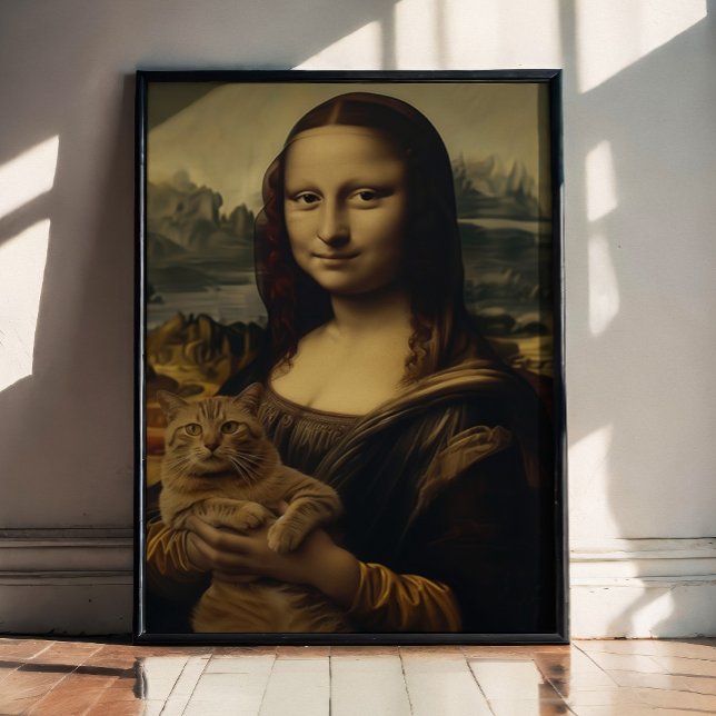 Die Meow Lisa Poster (Ever wondered what’s the reason for that mysterious Mona Lisa smile? )