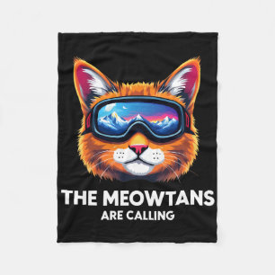 Die Meowtains nennen Cat Lover Mountain Skier Fleecedecke