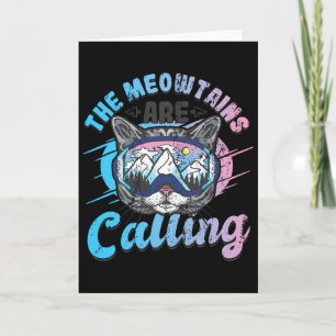 Die Meowtains rufen Skibrille Snowboard Karte