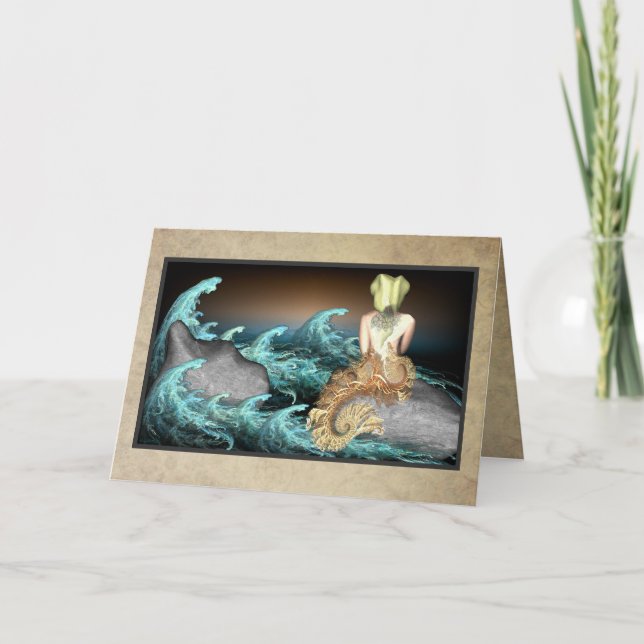 Die "Mermaid Greetings Card" Karte (Vorderseite)