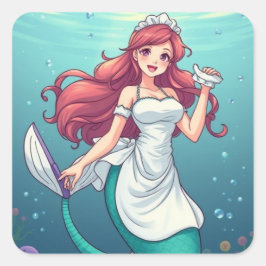 Die "merMAID" Quadratischer Aufkleber