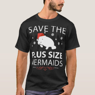 Die Mermaids Manatees Winter Editi mit Plus Größe T-Shirt