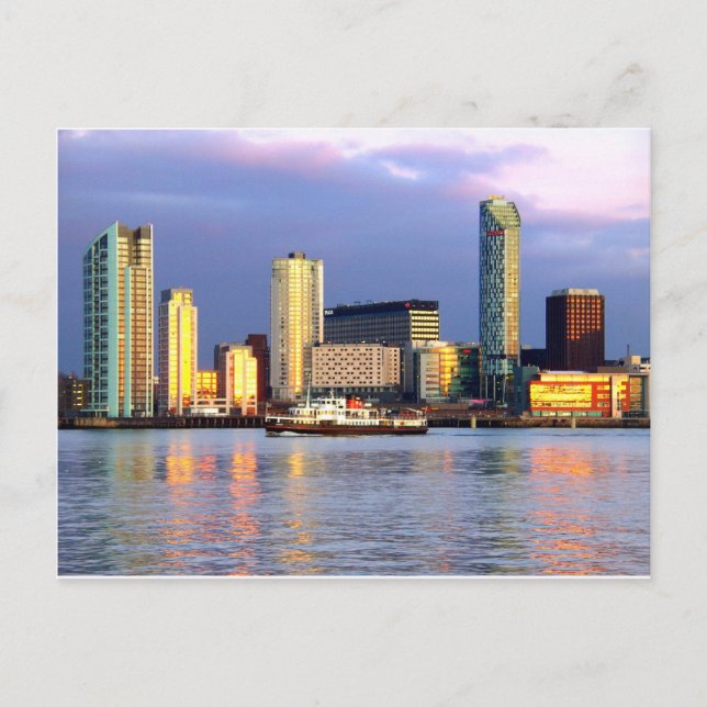 Die Mersey Ferry & LIverpool Wasserfront Postkarte (Vorderseite)