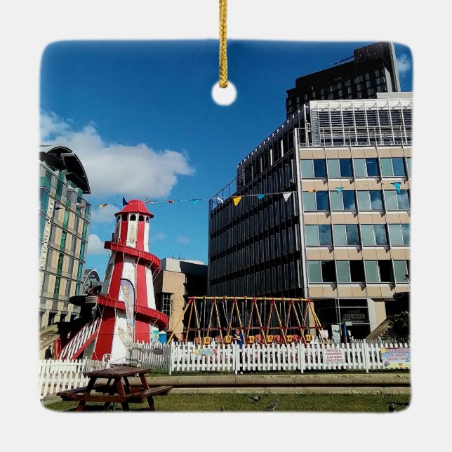 Die Messe, das Stadtzentrum Keramikornament (Rückseite)