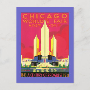 Die Messe der Vintagen Chicago World Postkarte