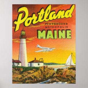 Die Metropolis am Strand Poster