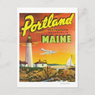 Die Metropolis am Strand Postkarte