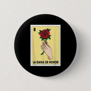 Die mexikanische Bingokartenbride Babe Bache Button