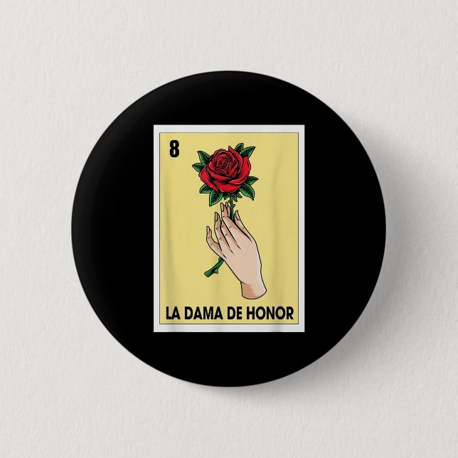 Die mexikanische Bingokartenbride Babe Bache Button (Vorderseite)