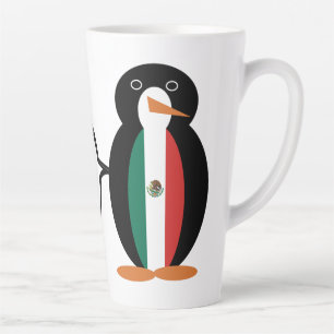Die mexikanische Flagge spricht Frau Pinguin Large Milchtasse