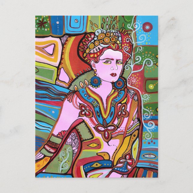 Die mexikanische Frau Postkarte (Vorderseite)