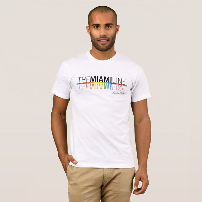 Die Miami Line, Rockne Krebs T - Shirt Männer weiß (Vorne ganz)