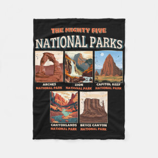 Die Mighty Five Nationalparks Outdoor-Wander-Camp Fleecedecke