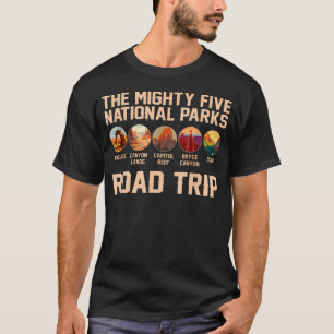 Die Mighty Five Nationalparks Reise 2026 Camping T-Shirt