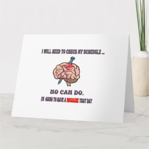 Die Migräne Entschuldigung! Vermeiden Sie soziale Karte