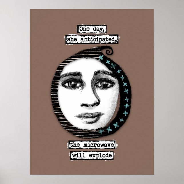 Die Mikrowelle explodiert die Poster-Wall-Kunst Poster (Vorne)