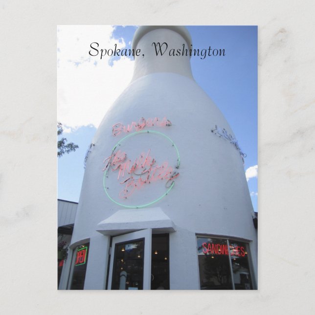 Die Milchflasche Postkarte (Vorderseite)