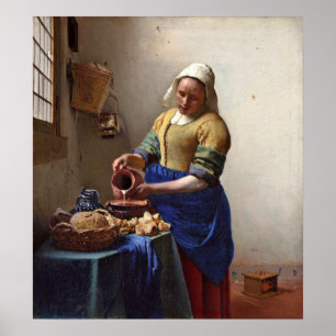 Die Milchfrau von Johannes Vermeer Poster