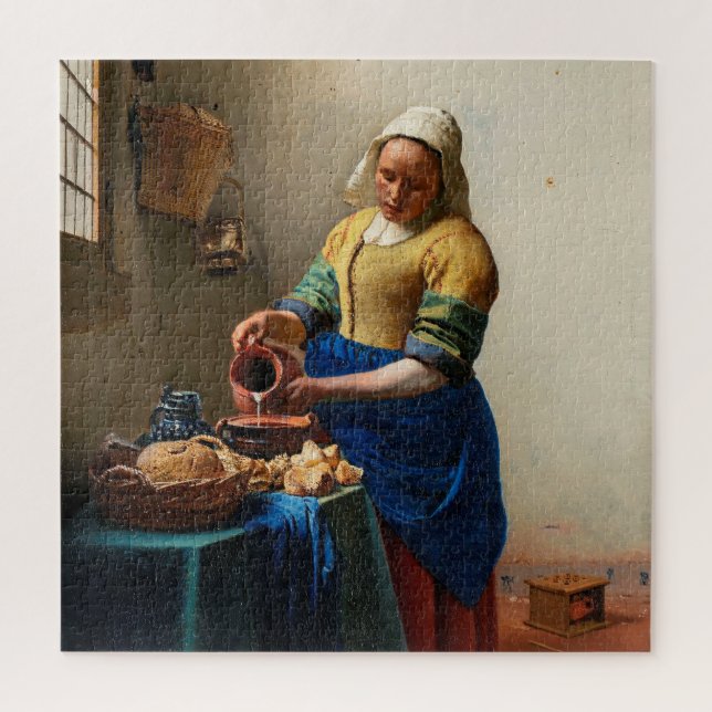 Die Milchmädchen | Johannes Vermeer | Puzzle (Vertikal)