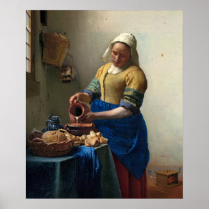 Die Milchmädchen von Johannes Vermeer Poster