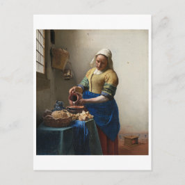 Die Milchmädchen von Johannes Vermeer Postkarte