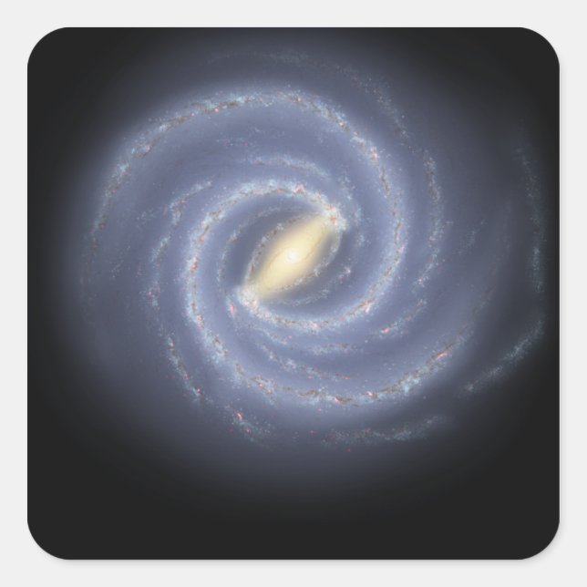 Die Milchstraße Quadratischer Aufkleber (Vorderseite)