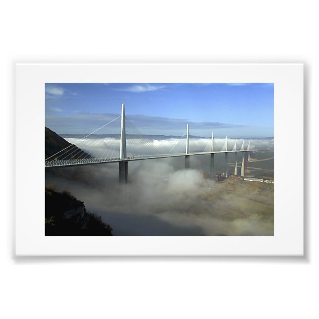 Die Millau-Brücke  Fotodruck (Vorne)