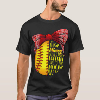 Die Mimsy-Liebe ihrer Softball Girl Softball T-Shirt