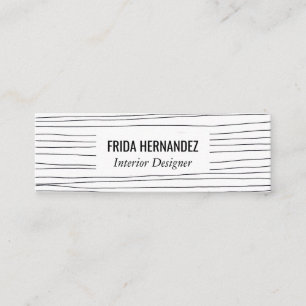 Die Minimalistische gezeichnete Hand stripes Mini Visitenkarte
