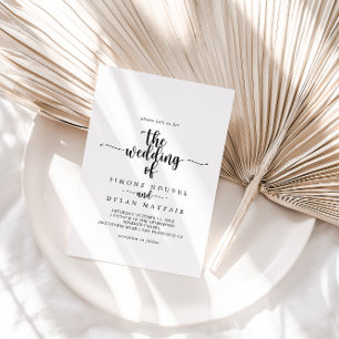 Die minimalistische Kalligrafie-Hochzeit von Gold Folieneinladung
